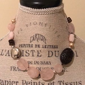 Silpada Rose Quartz & Sterling Silver Necklace